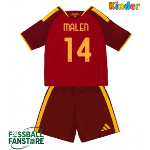 AS Roma Donyell Malen #14 Replik Heimtrikot Kinder 2026-27 Kurzarm (+ Kurze Hosen)